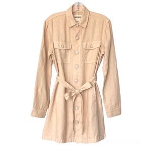 L'AGENCE Samantha Sand Linen Safari Long Sleeves Jacket Size S/P